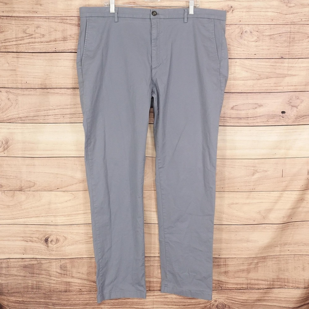 Joseph Abboud Chino Pants Mens 44x34 Blue Modern Fit Stretch Flat Front Cotton